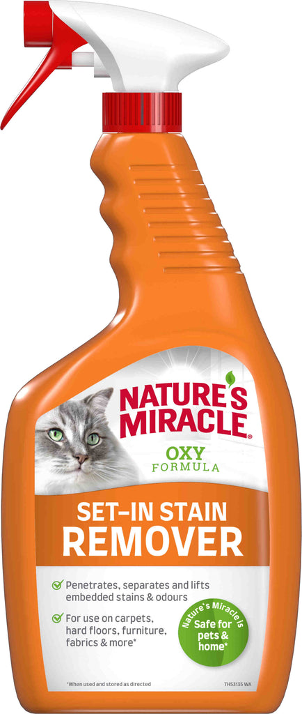 NATURE'S MIRACLE SET-IN OXY Pisici, soluţie pt. pete şi mirosuri neplăcute 709ml - Maxi-Pet.ro