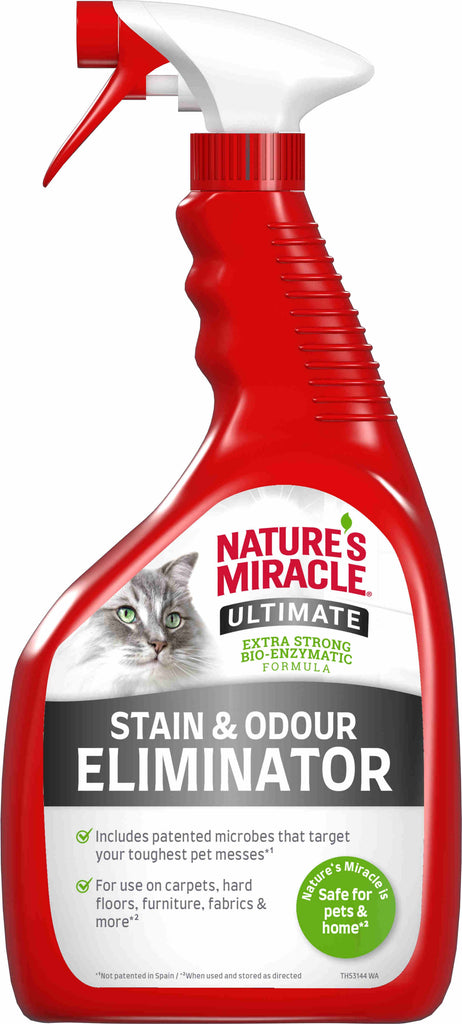 NATURE'S MIRACLE ULT Pisici, soluţie pentru pete şi mirosuri neplăcute 946ml - Maxi-Pet.ro