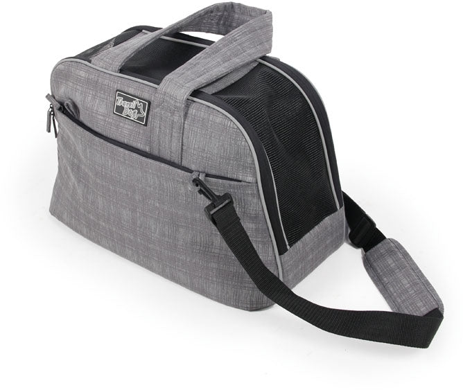ALL FOR PAWS Travel Dog Geanta transport caini, gri/negru, 43x25x26cm