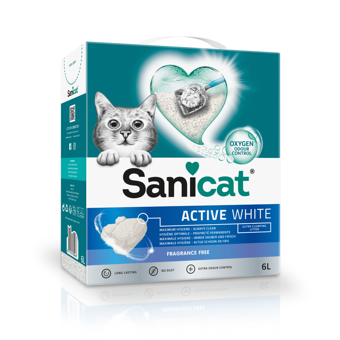 Nisip pentru litiera Sanicat Active White 6L - Animax