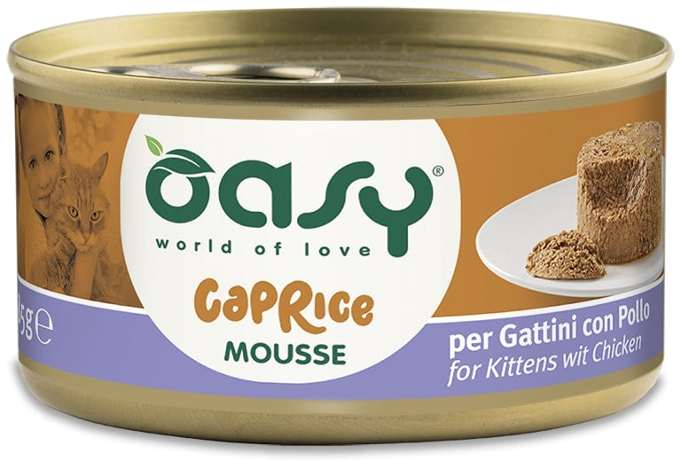 OASY CAPRICE Conserva pentru KITTEN, Mousse cu Pui 85g