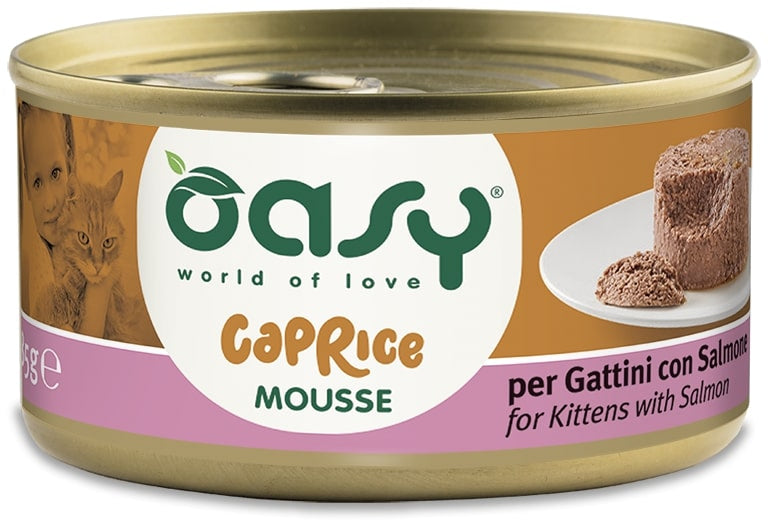 OASY CAPRICE Conserva pentru KITTEN, Mousse cu Somon 85g
