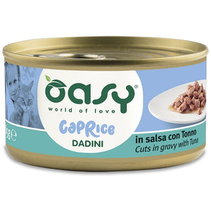 OASY CAPRICE Conserva pentru pisici, Bucati in sos, cu Ton 85g