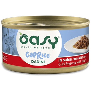 OASY CAPRICE Conserva pentru pisici, Bucati in sos, cu Vita 85g