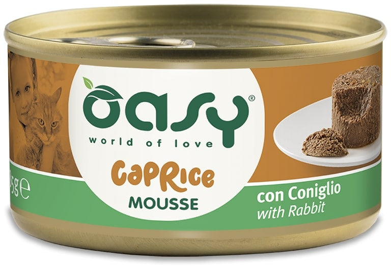 OASY CAPRICE Conserva pentru pisici, Mousse cu Iepure 85g