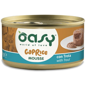 OASY CAPRICE Conserva pentru pisici, Mousse cu Pastrav 85g