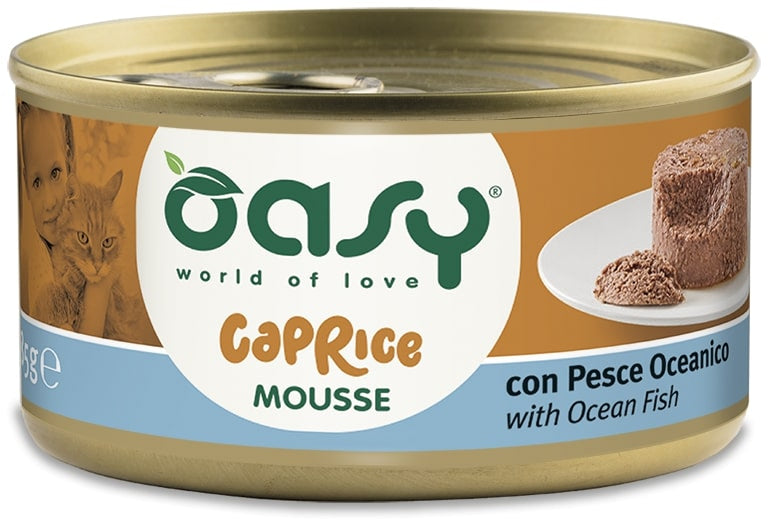 OASY CAPRICE Conserva pentru pisici, Mousse cu Peşte oceanic 85g
