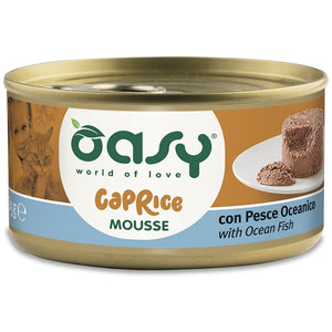 OASY CAPRICE Conserva pentru pisici, Mousse cu Peste oceanic 85g