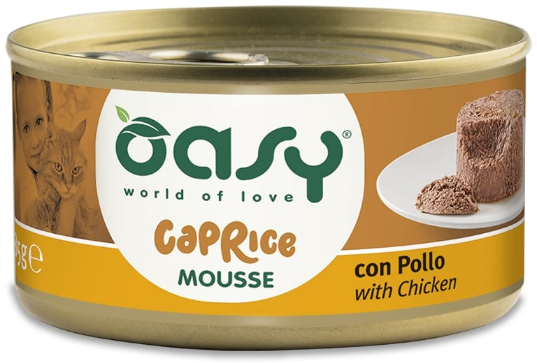 OASY CAPRICE Conserva pentru pisici, Mousse cu Pui 85g