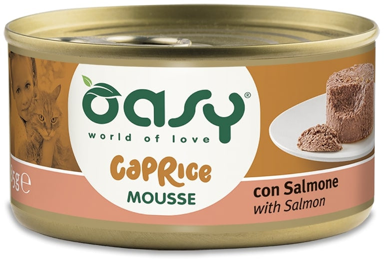 OASY CAPRICE Conserva pentru pisici, Mousse cu Somon 85g