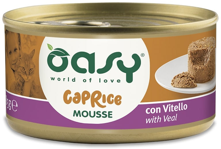 OASY CAPRICE Conserva pentru pisici, Mousse cu Vitel 85g