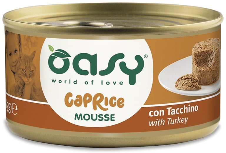 OASY CAPRICE Conserva pentru pisici, Mousse Curcan 85g