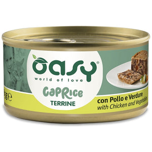 OASY CAPRICE Conserva pentru pisici, Terina cu Pui si Legume 85g