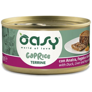 OASY CAPRICE Conserva pentru pisici, Terina cu Rata si Legume 85g