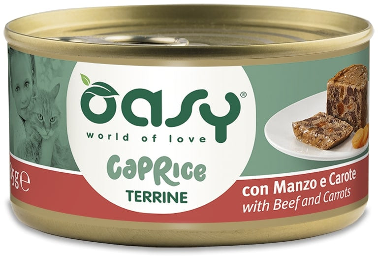 OASY CAPRICE Conserva pentru pisici, Terina cu Vita si Morcovi 85g