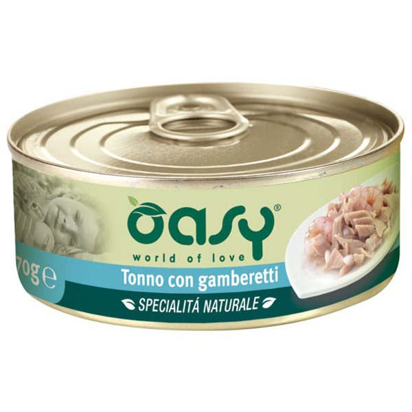 OASY Conserva pentru pisici, File de Ton si Creveti, in sos