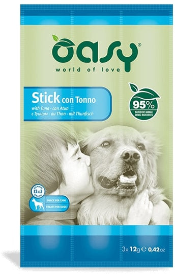 OASY Delicatese pentru caini, Sticks cu Ton 3x12g