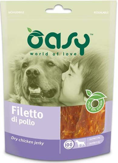 OASY Delicatese pentru câini File deshidratat de Pui 100g - Maxi-Pet.ro