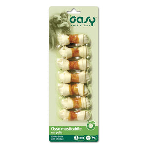 OASY Delicatese pentru caini Os de mestecat cu Pui, marime S, 7 bucati 85g
