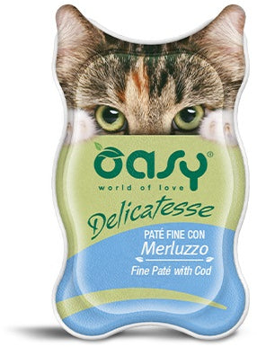 OASY Delicatesse Pate pentru pisici, cu Peste Cod 85g