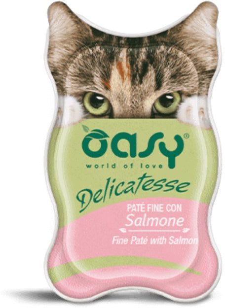 OASY Delicatesse Pate pentru pisici, cu Somon 85g 