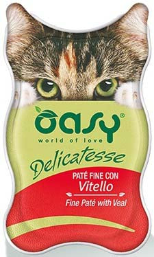 OASY Delicatesse Pate pentru pisici, cu Vitel 85g