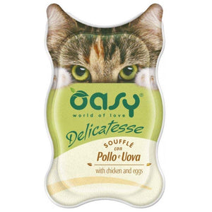 OASY Delicatesse Souffle Pate pentru pisici, cu Pui si Ou 85g