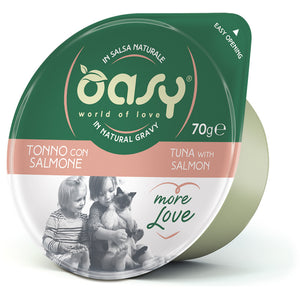 OASY More Love Bol pentru pisici, cu Ton si Somon 70g 