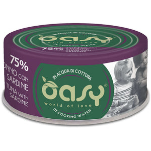 OASY More Love Conserva pentru pisici, cu Ton si Sardine 70g