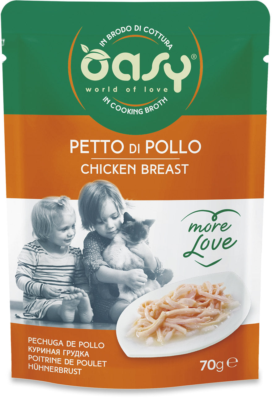 OASY More Love Plic pentru pisici, cu Piept de Pui 70g