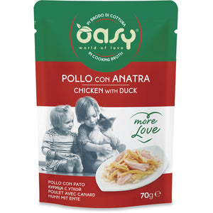 OASY More Love Plic pentru pisici, cu Pui si Rata 70g