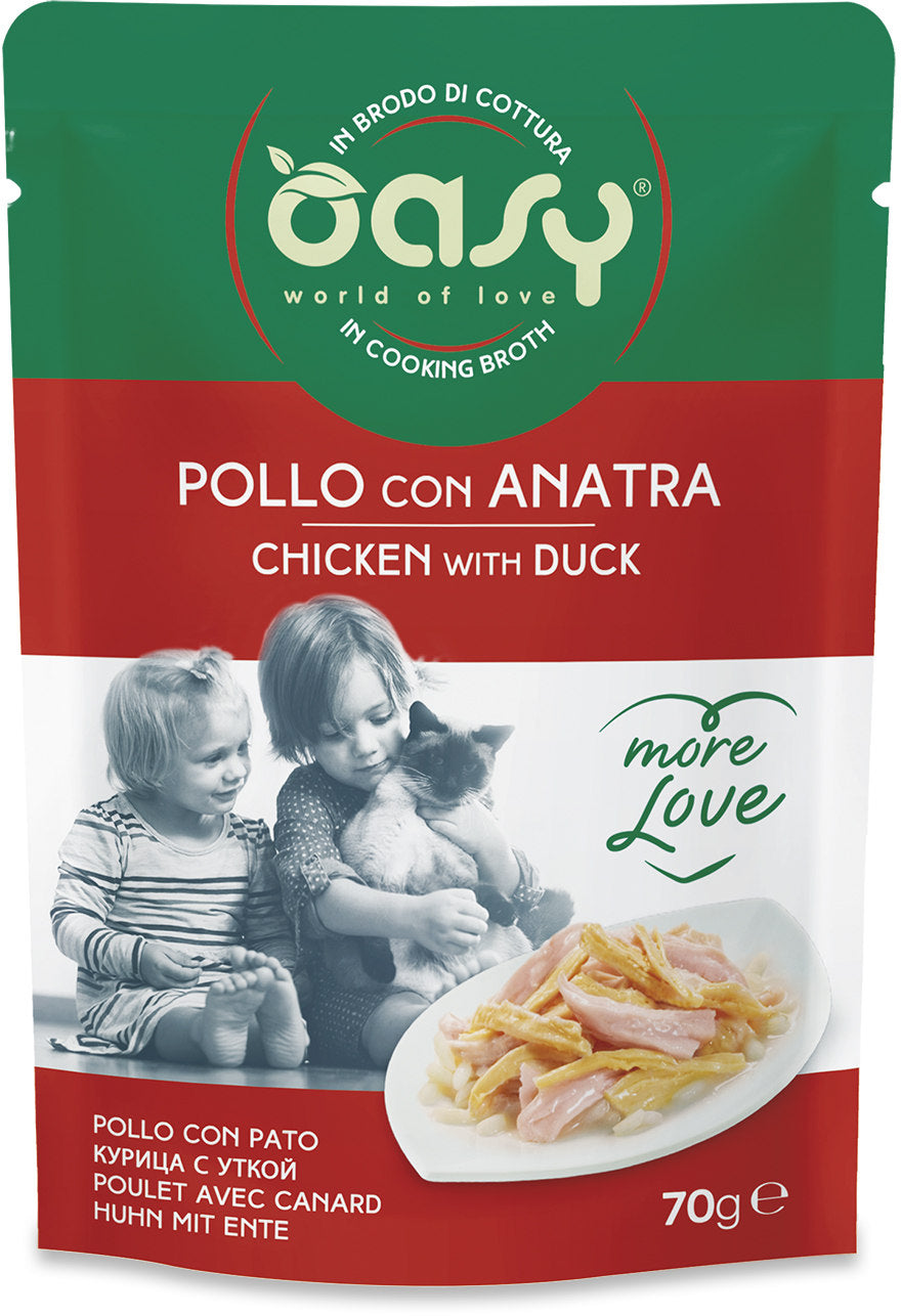 OASY More Love Plic pentru pisici, cu Pui si Rata 70g