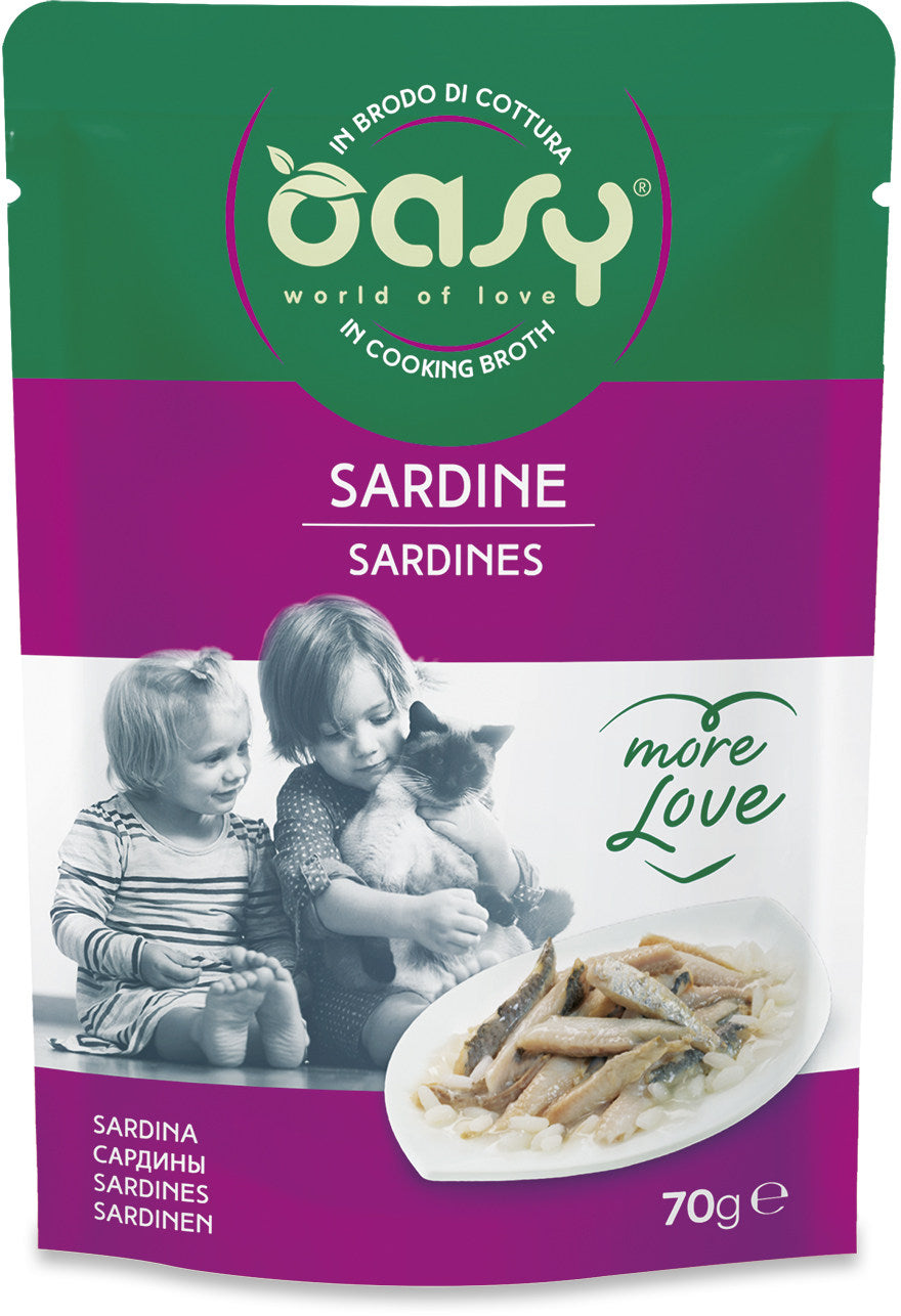 OASY More Love Plic pentru pisici, cu Sardine 70g