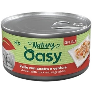OASY Natury Conserva pentru caini, cu Pui, Rata si Legume, in jeleu 150g