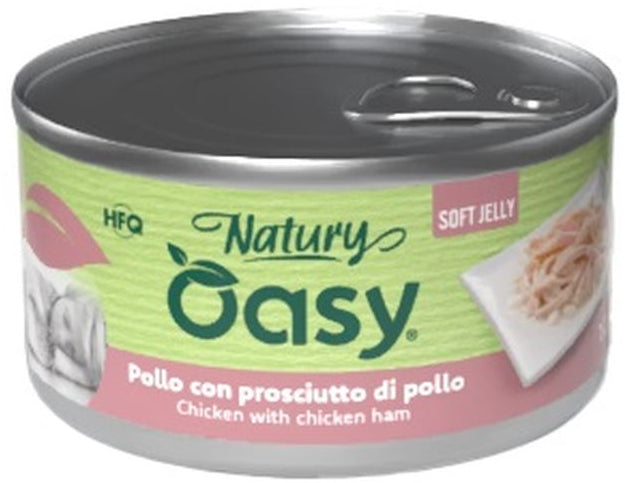 OASY Natury Conserva pentru caini, cu Pui si Sunca de Pui, in jeleu 150g