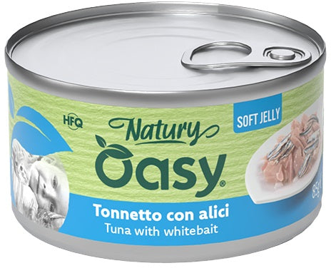 OASY Natury Conserva pentru pisici, cu Ton si Ansoa, in jeleu 85g