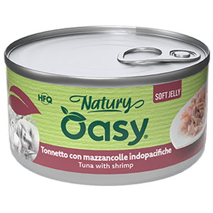 OASY Natury Conserva pentru pisici, cu Ton si Creveti, in jeleu 150g