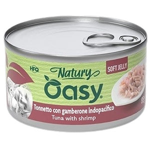 OASY Natury Conserva pentru pisici, cu Ton si Creveti, in jeleu 85g