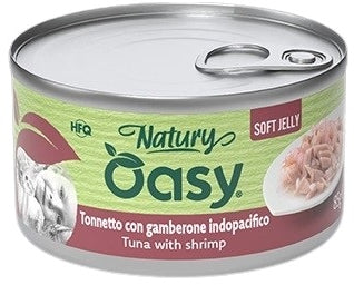 OASY Natury Conserva pentru pisici, cu Ton si Creveti, in jeleu 85g