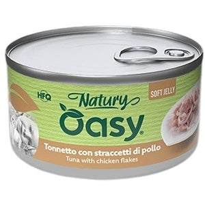 OASY Natury Conserva pentru pisici, cu Ton si fasii de pui 85g