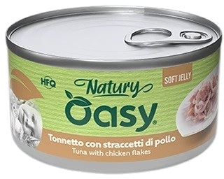 OASY Natury Conserva pentru pisici, cu Ton si fasii de pui 85g