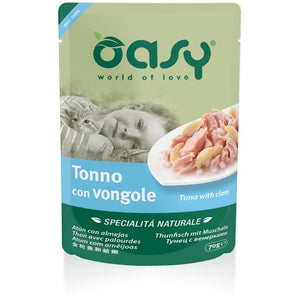 OASY Plic hrana umeda pentru pisici, File de Ton si Scoici, in sos 70g