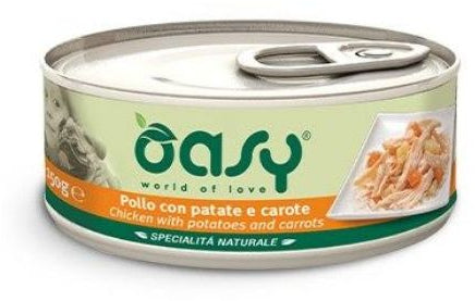 OASY Specialita' Naturali Conserva pentru caini, cu Pui, Cartofi şi Morcovi 150g