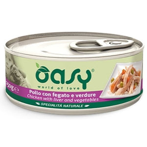OASY Specialita' Naturali Conserva pentru caini, cu Pui, Ficat si Legume 150g