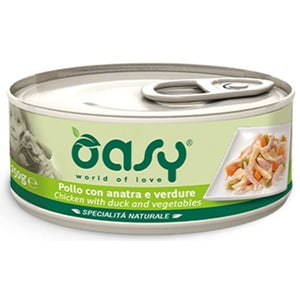 OASY Specialita' Naturali Conserva pentru caini, cu Pui, Rata si Legume 150g