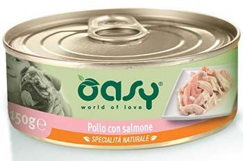 OASY Specialita' Naturali Conserva pentru caini, cu Pui si Somon 150g