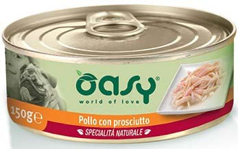 OASY Specialita' Naturali Conserva pentru caini, cu Pui si Sunca 150g
