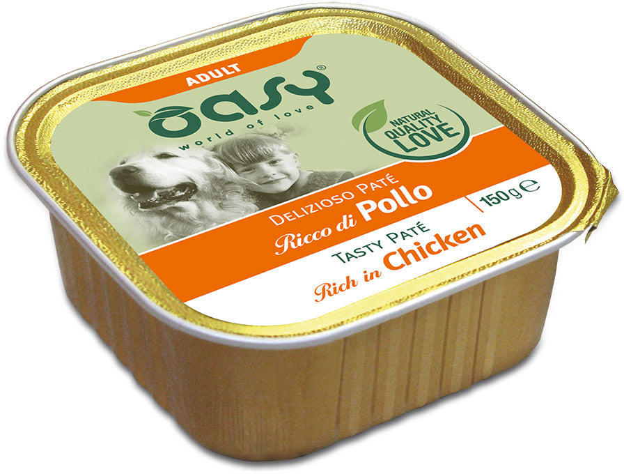 OASY TASTY PATE Hrana pentru caini, Pate cu Pui 150g