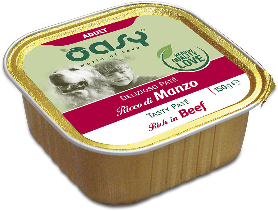 OASY TASTY PATE Hrana pentru caini, Pate cu Vita 150g