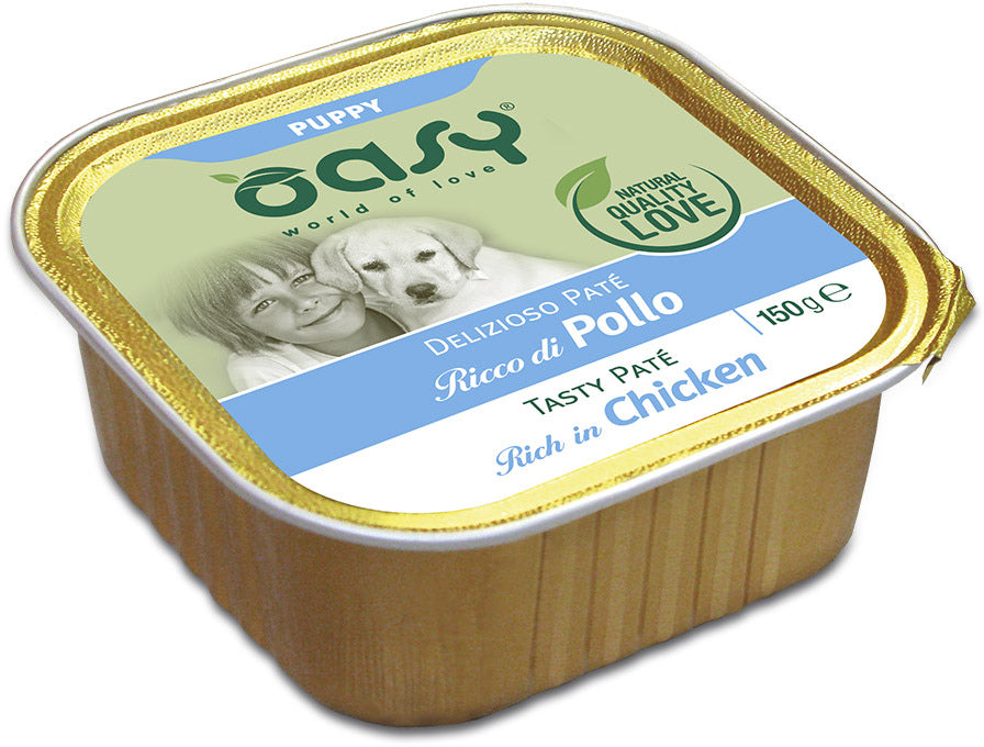 OASY TASTY PATE Hrana pentru catelusi, Pate cu Pui 150g